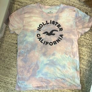 Hollister T-shirt size:small color:pink blue and purple tie dye